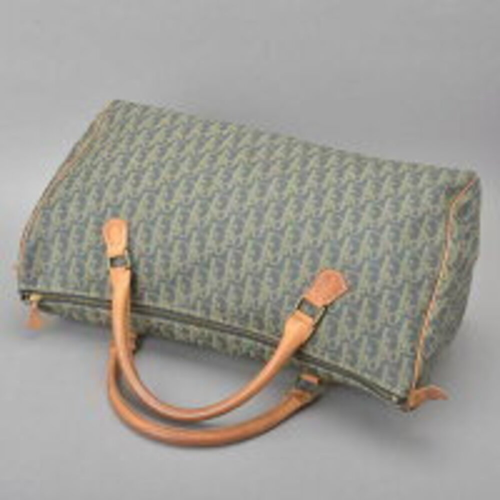 Extremely Rare Christian Dior Trotter Boston Bag Leather Gray All Over Travel ag - Picture 6 of 10